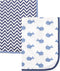 Hudson Baby Unisex Baby Cotton Swaddle Blankets, Whale, One Size by Hudson Baby