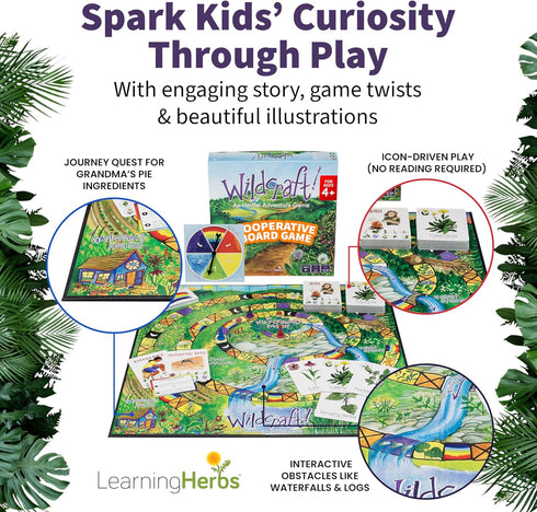Wildcraft! an Herbal Adventure Game/Family Game: Learn 25 Herbs, Coop Board Games for Family Night, Educational Games