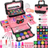 54 Pcs Kids Makeup Kit for Girls - Real Washable Pretend Play Cosmetic Set with Mirror, Safe Birthday Gift (Pink)