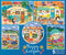 Ceaco 5 in 1 Multipack Happy Camper, (2) 300 Piece, (2) 500 Piece, (1) 750 Piece Jigsaw Puzzles