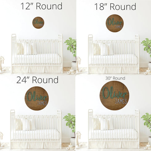 Round Baby Name Signs for Nursery, for Nursery, Customized Wood Name Plaque, Baby Girl Room Dcor, Personalized Name
