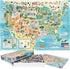 Puzzles for Adults 1000 Pieces - Illustrated US Map Puzzle, 100% Recycled Cardboard USA Jigsaw by bopster