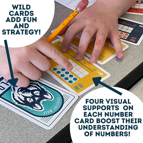 Wild Side Number Sense Cards 50+ Award-Winning Math Deck for Kids| Math Games for Kids to Support Concepts Including
