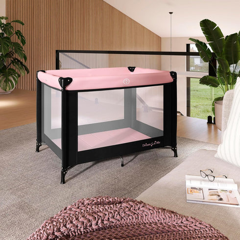 Dream On Me Nest Portable Baby Playard, Lightweight Foldable Travel Play & Nap Space with Carry Bag, Breathable Mesh