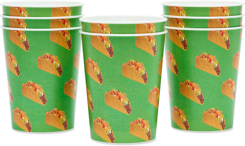 American Greetings Taco Party Supplies - 16 oz. Reusable Plastic Cups (8-Count)
