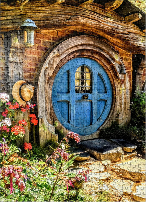 MyPuzzle 500 Piece Jigsaw Puzzle - Hobbit House in Hobbiton, New Zealand