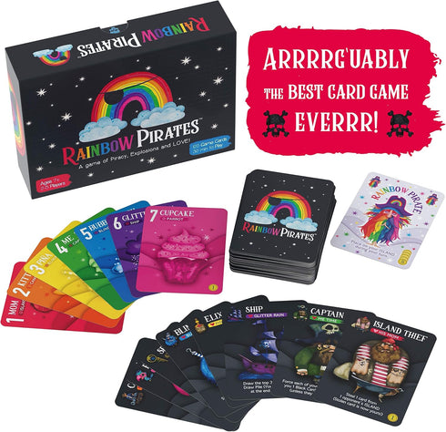Rummy 2-5 Sweet Bros Games Rainbow Pirates - Fun Family Game for Kids, Teens & Adults, Style Card Game for Players
