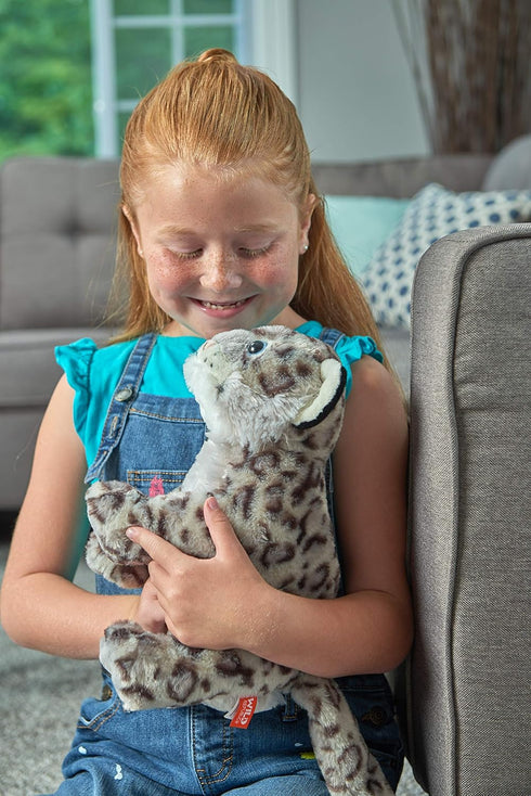 12 inches, Wild Republic Snow Leopard, Cuddlekins, Stuffed Animal, Gift for Kids, Plush Toy, Fill is Spun Recycled