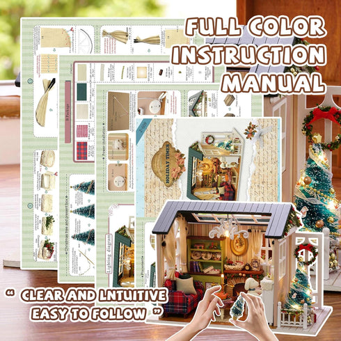 Kisoy Romantic and Cute Dollhouse Miniature DIY House Kit Creative Room Perfect DIY Gift for Friends,Lovers