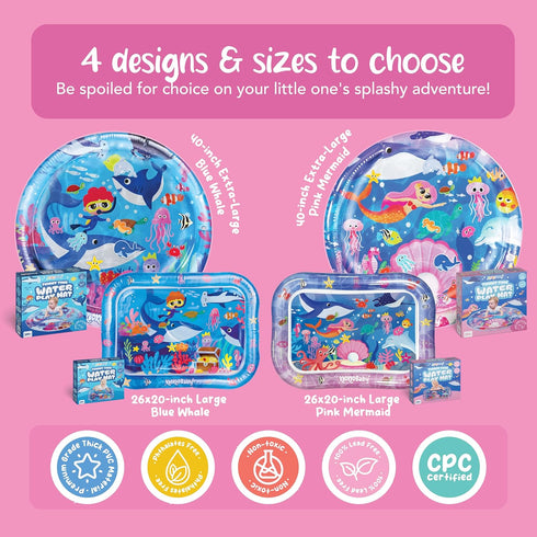 Tummy Tummy 3 KooKooBaby Time Water Mat for Babies - Xtra Large Sensory Baby Water Mat for Time & Motor Development