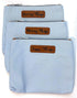 Orange Blossom Diaper Bags Set 4 Stylish Diaper Bag Organizing Pouches - XL of Light Blue Canvas Diaper Bag Pouches