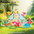 PicassoTiles Magnet Tile Building Blocks Dinosaur World Themed Playset, 8 Animal Character Action Figures for Kids 3+