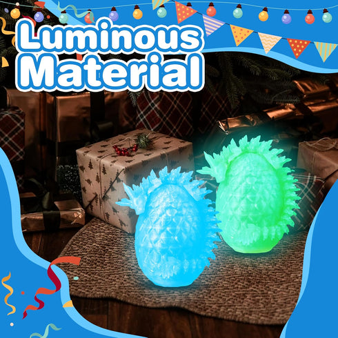 24PCS 3D Set, Printed Dragon Eggs, Articulated Fantasy Animal Fidget Toys Collectible Figurines for Kids Birthday
