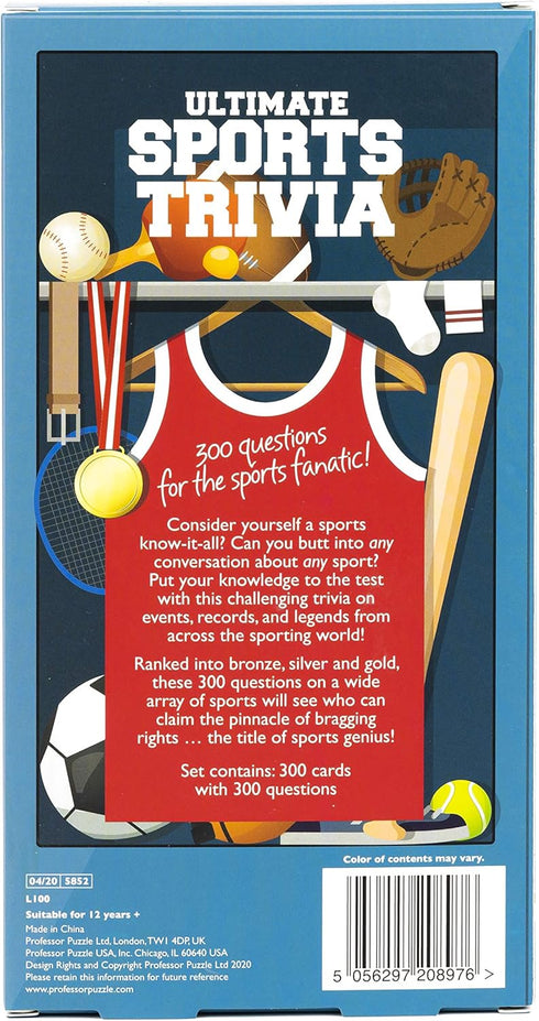 Professor PUZZLE Ultimate sports trivia - 300 quiz questions for sports fanatics