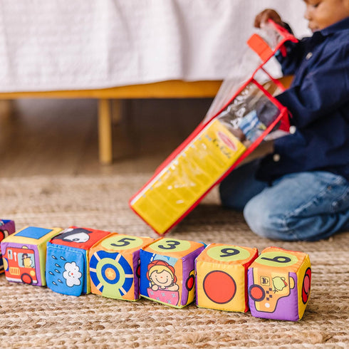 Melissa & Doug K's Kids Match and Build Soft Blocks Set for Toddlers