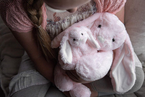 Set 15" Mother & Baby Stuffed Rabbit Plush | Super Soft Bunny Stuffed Animal | Cute Plushies for Kids Bedroom | Stuffed