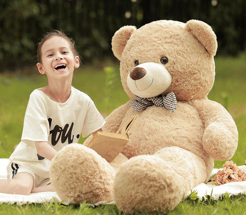 Poutmac Big Teddy Bear 4Ft Giant Soft Stuffed Animals, Cute Plush Toy for Valentine's Christmas Birthday