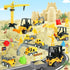 Helsort 37 8 2.2 lbs 3+ Sand Construction Site Kit - Pcs Play Sand Art Kit with Construction Trucks, Folding Sandbox