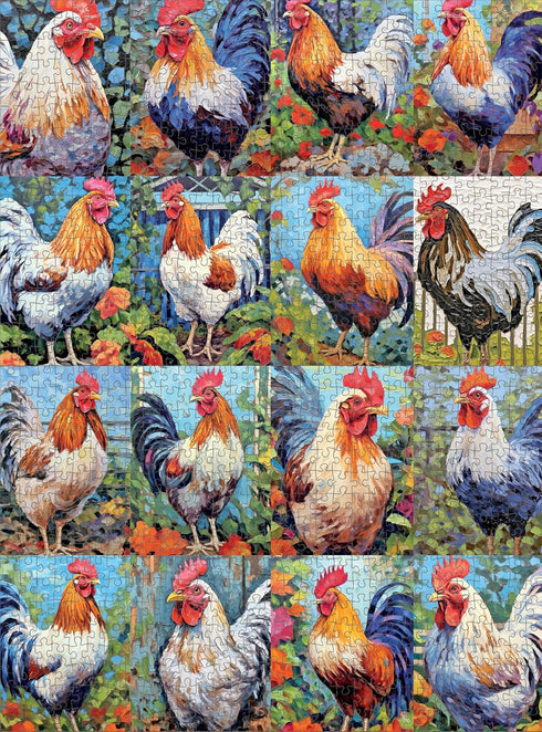 Poultry in Paradise: A Key West Tribute - 1000 Piece Jigsaw Puzzle for Adults, Eco-Friendly