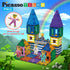 Picasso Toys Magnetic Action Figures 8 Piece Medieval King and Knights Character for Building Blocks Tiles Construction Toddler Toy Set Magnets Expansion Pack Educational STEM Pretend Playset PTA13
