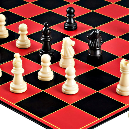 Classic Chess Board Game by Point Games - 15 Inch Super Durable Folding Set for Adults and Kids