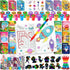 BenLouis 96Pcs Kids Party Favors Mini Coloring Books Crayon Slap Bracelets Stickers