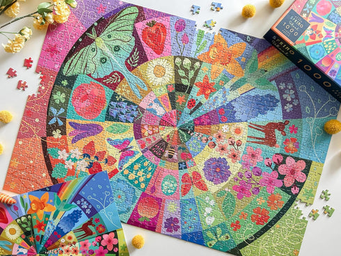 1000 1000 Summer 28 20 inches Elena Essex Puzzles Pieces - Spring Wheel, Jigsaw Puzzles Pieces, Spring Puzzle, Color
