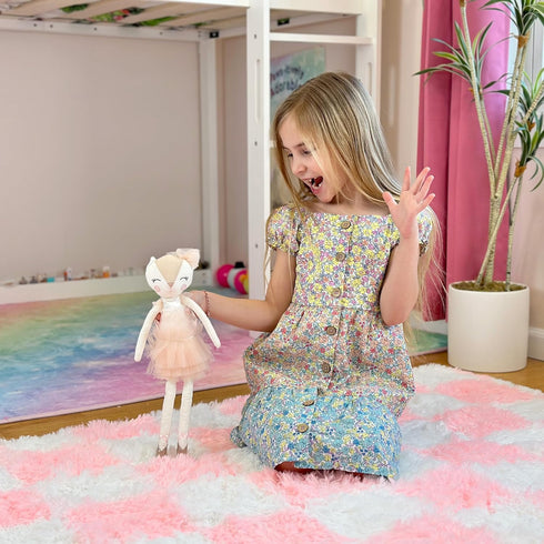 Plush Ballerina Cat Stuffed Animal, Birthday Gifts and Decor for Girls Kids