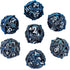 Unique Round Hollow Orb Metal DND Dice Set for Role Playing Games (RPG) - Stunning Blue Dragon Dice