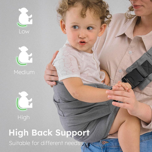 6-48 (16-44 lbs), 4XL AUYEAZGO Toddler Carrier - Premium Cotton, Large Seat & Back Support, with Large Pocket, One Size