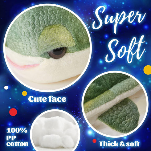 14'' Glow Guards Light up Sea Turtle Stuffed Animal Ocean Life Soft Plush Toy Pillow with Lullabies LED Night Lights