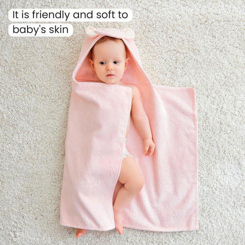 2 Pack Softan Baby Hooded Towels, Premium Soft Cotton Baby Bath Towels with Hood, Extra Thick and Super Absorbent