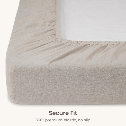 38" 24", 5 Inch Bioweaves Organic Cotton Muslin Mini Crib Sheet, GOTS Certified Fitted Mini Crib Mattress Sheet, Extra