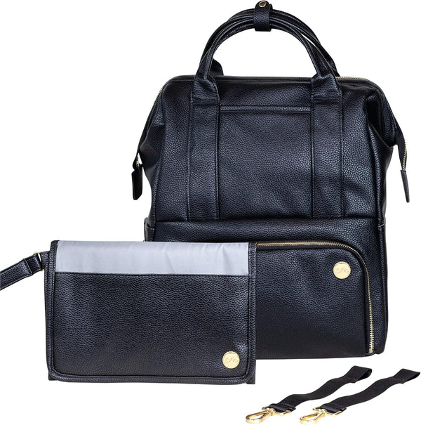 CleverMade Diaper Bag Backpack with Handles, Includes Changing Pad & Stroller Straps, Stylish Unisex