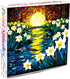 Bgraamiens Puzzle-Moonlight Daffodils-1000 Pieces Square Stained Glass Art Puzzle Daffodils in Moonlight Color Challenging Beautiful Jigsaw Puzzles for Adults and Kids(Moonlight Daffodils)