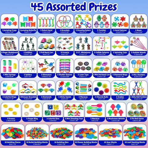 Amy&Benton 500pcs Carnival Prizes - Pinata Filler for Kids Party Favor Bags, Birthday Small Toys for Classroom Gift Bags