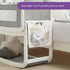 Hanging Diaper Caddy, Crib Organizer with Multiple Pockets for Bottles, Wipes, Portable Changing Pack, White