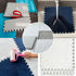 12 16 Gangdise PCS Thickened Plush Interlocking Floor Mat Fluffy Square Tiles EVA Foam Matswith Edgings Soft Anti-Slip
