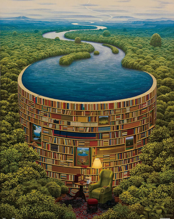 Pintoo Jigsaw Puzzles 2000 Piece for Adults - Jacek Yerka - Bibliodame Beautiful Plastic Puzzle for Home Decor