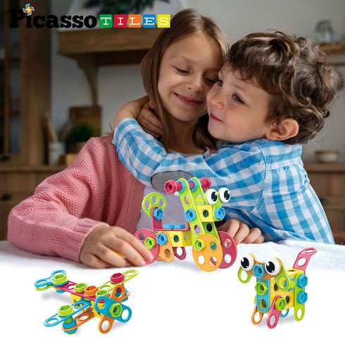 115 Set Playset 3+ PTN115 PicassoTiles Piece Building Blocks Kids STEM Toy Construction Engineering Sensory Toys Kit