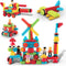 Picasso Toys 116pc Hedgehog Construction Building Blocks Set, Interlock Tiles with Idea Book, STEM Learning Kit for