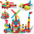 Picasso Toys 116pc Hedgehog Construction Building Blocks Set, Interlock Tiles with Idea Book, STEM Learning Kit for