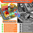 52pcs Magnetic Tiles Road Set - Fire Truck and Magnetic Crane, Creative Construction Toys for Ages 3-12