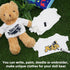 18 Pcs Stuffed Bear Clothes Sublimation Blank Bear Shirt Doll T-Shirts