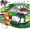 268 PCS Race Tracks Dinosaur Toys for Kids 3-5, Glow in The