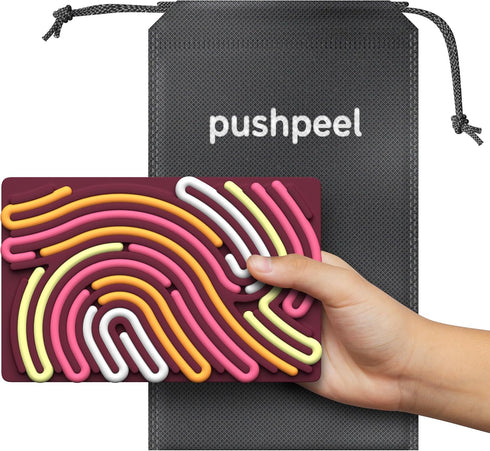 3+ 11 Pushpeel Sensory Activity Board: Silicone Fidget Toy for Calming, Stress, Anxiety, ADHD & Autism | Silent, No
