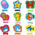 9 Pieces Kids Lacing Cards, Double Sided Sewing Cards with 9 Marine Animal Cards and Colorful Laces for Educational