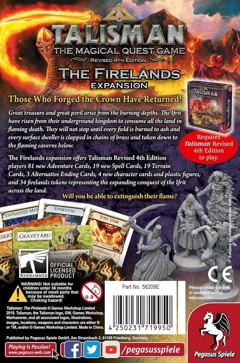 Pegasus Spiele Talisman: The Firelands Board Game - Orange