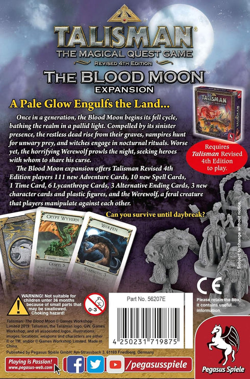 Pegasus Spiele Talisman: The Blood Moon - Board Game in Blue