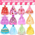 46 Pcs Doll Clothes and Accessories Kit, Including 2 Princess Gowns 4 Fashion Dresses 2 Tops 2 Pants 2 Bikini Swimsuits 10 Shoes 10 hangers 15 Jewelry Accessories for 11"-12" Dolls